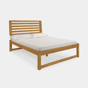 Cama de Madeira Morada com Cabeceira!