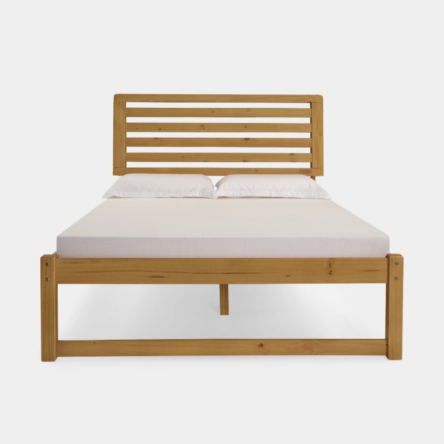 Cama de Madeira Morada com Cabeceira!