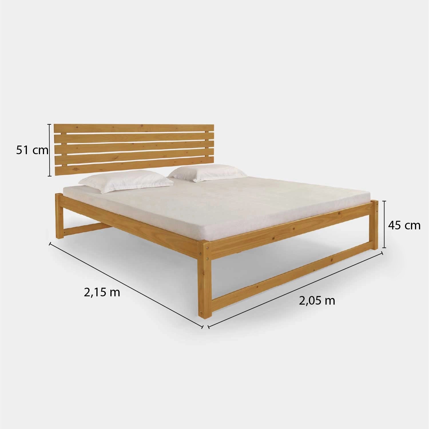 Cama de Madeira Morada com Cabeceira!
