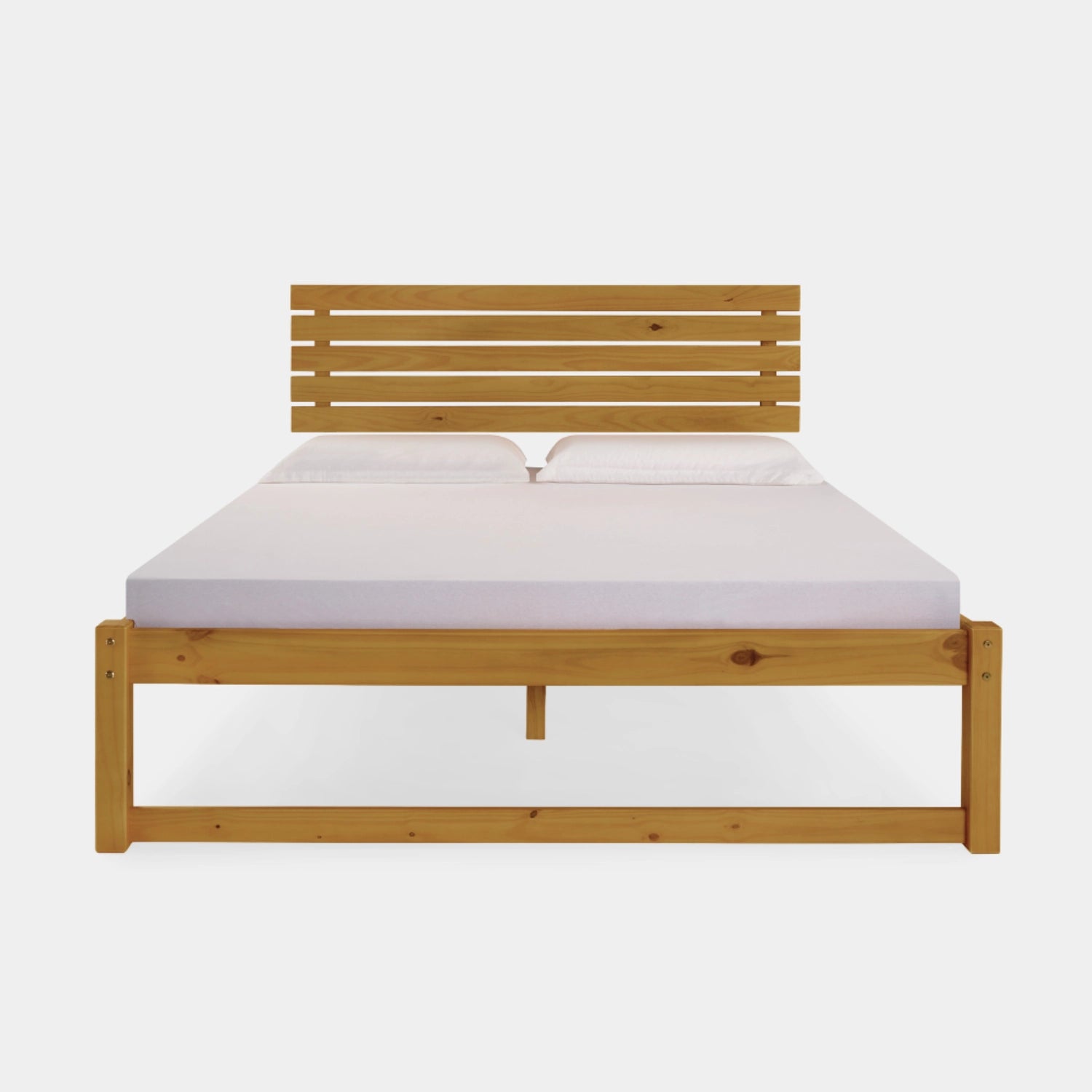 Cama de Madeira Morada com Cabeceira!