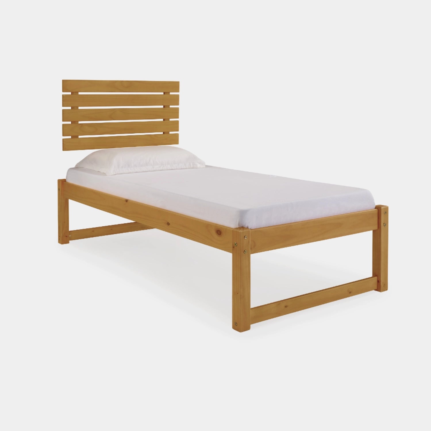 Cama de Madeira Morada com Cabeceira!
