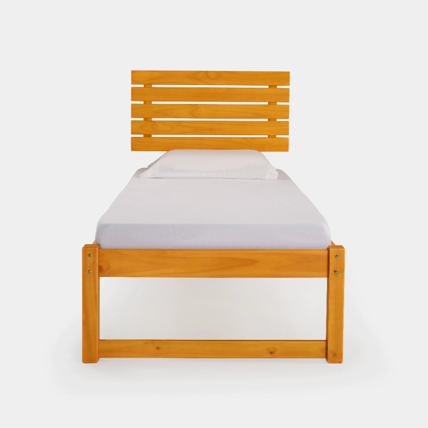 Cama de Madeira Morada com Cabeceira!