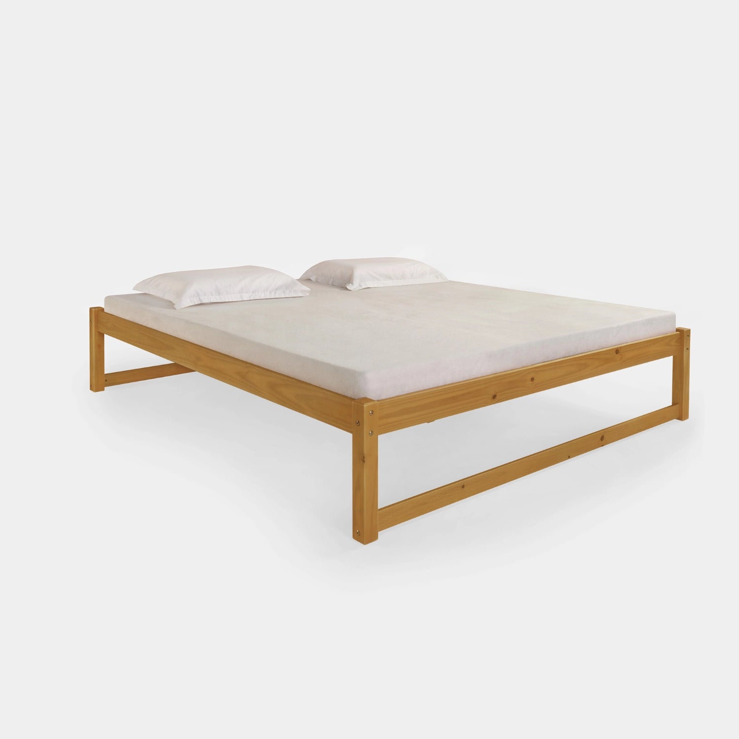 Cama de Madeira Morada com Cabeceira!