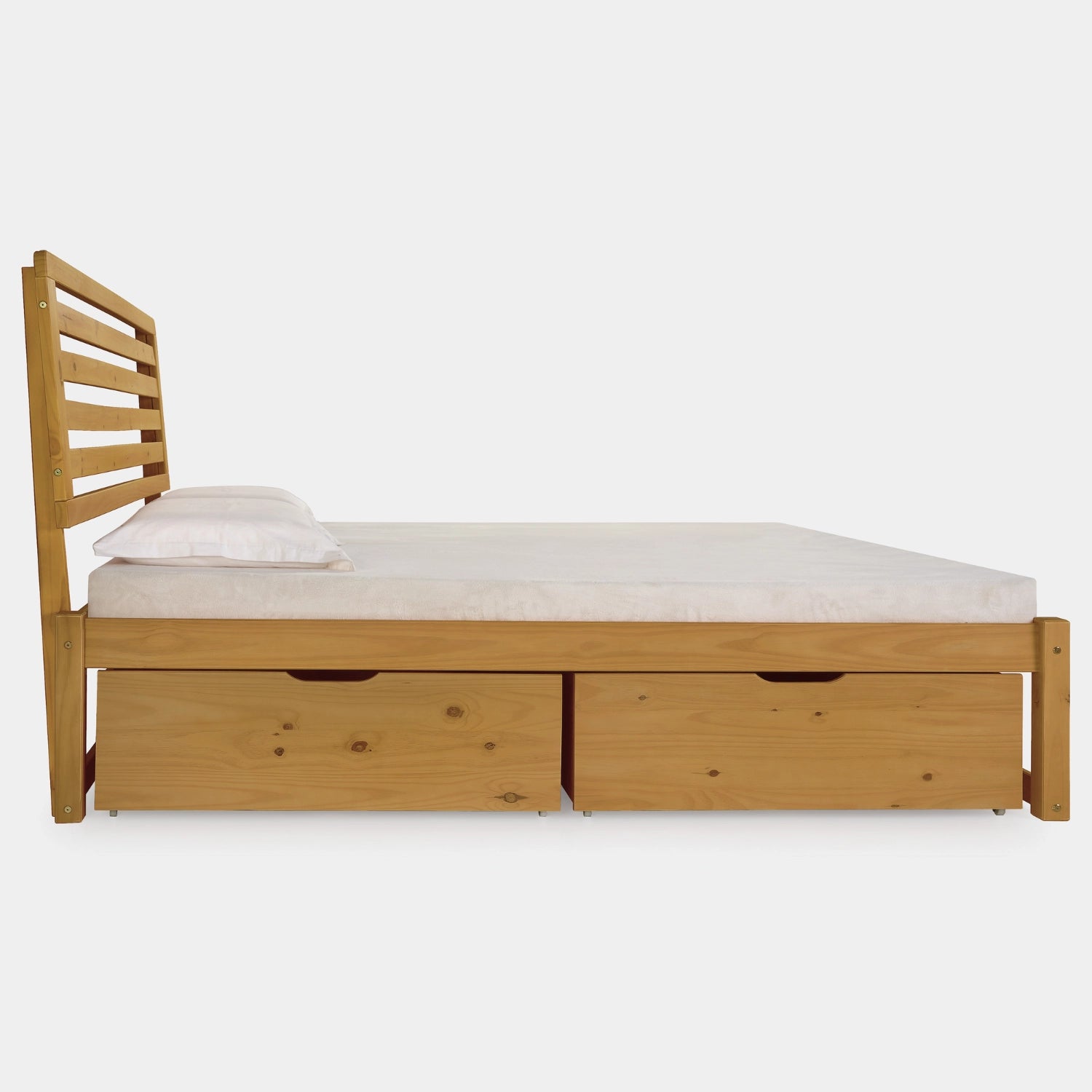 Cama de Madeira Morada com Cabeceira!
