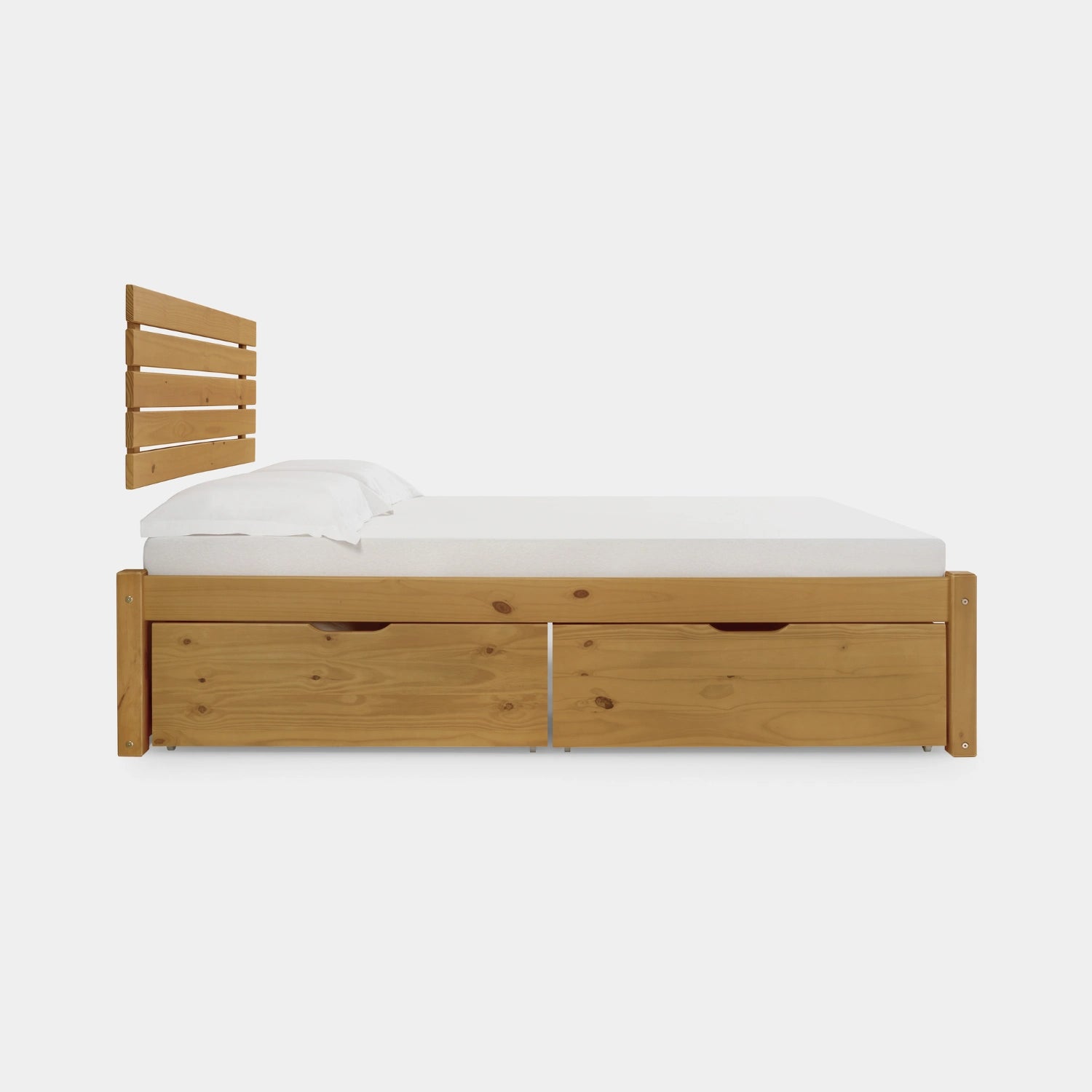 Cama de Madeira Morada com Cabeceira!