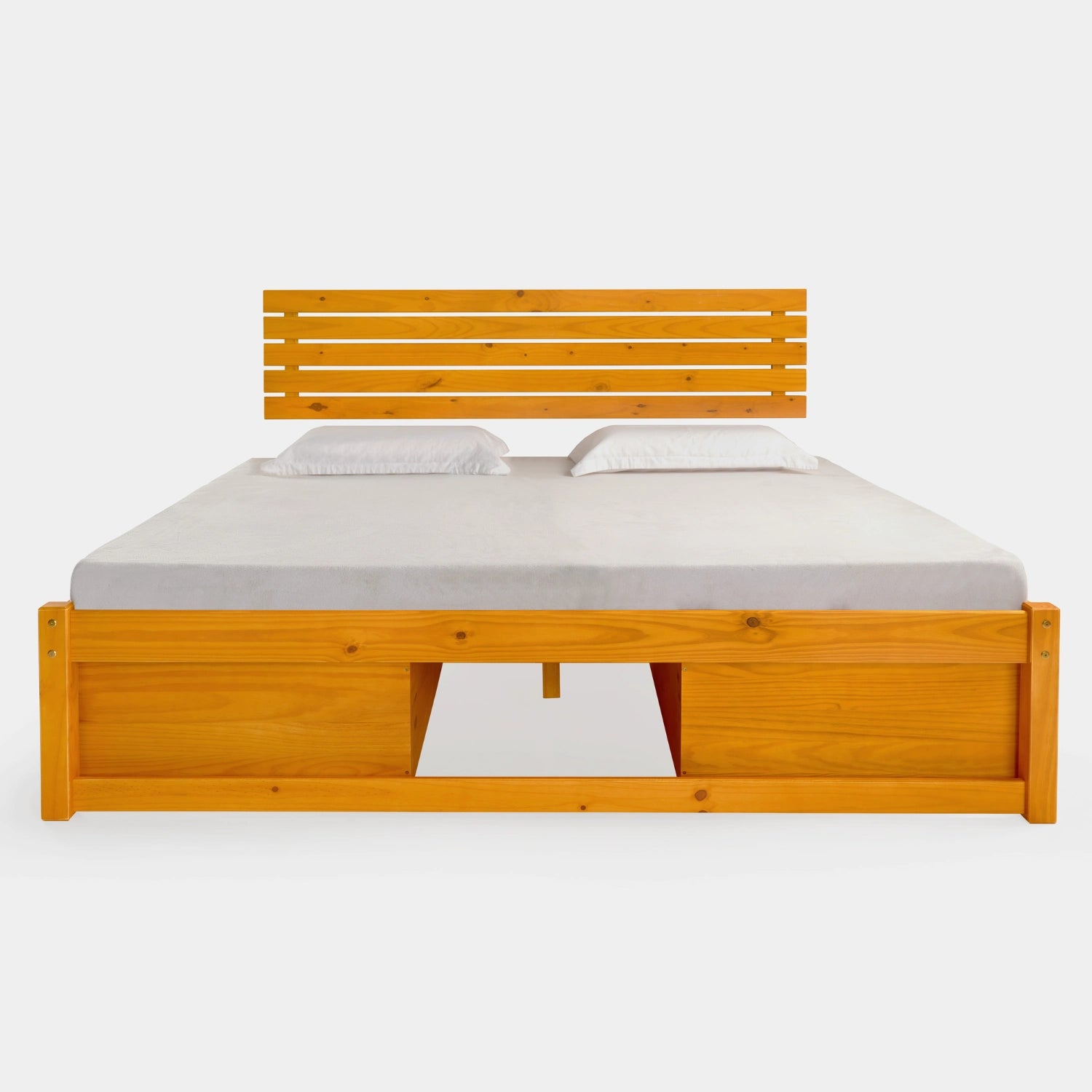 Cama de Madeira Morada com Cabeceira!