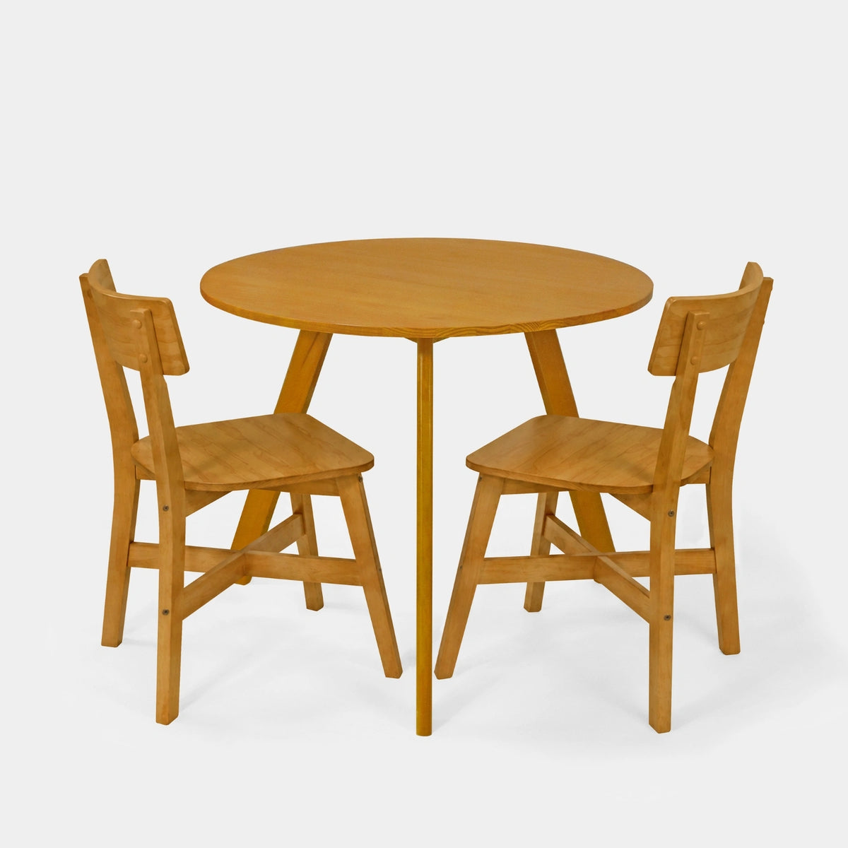 Conjunto Mesa de Jantar Origami Redonda com 2 Cadeiras Botões!