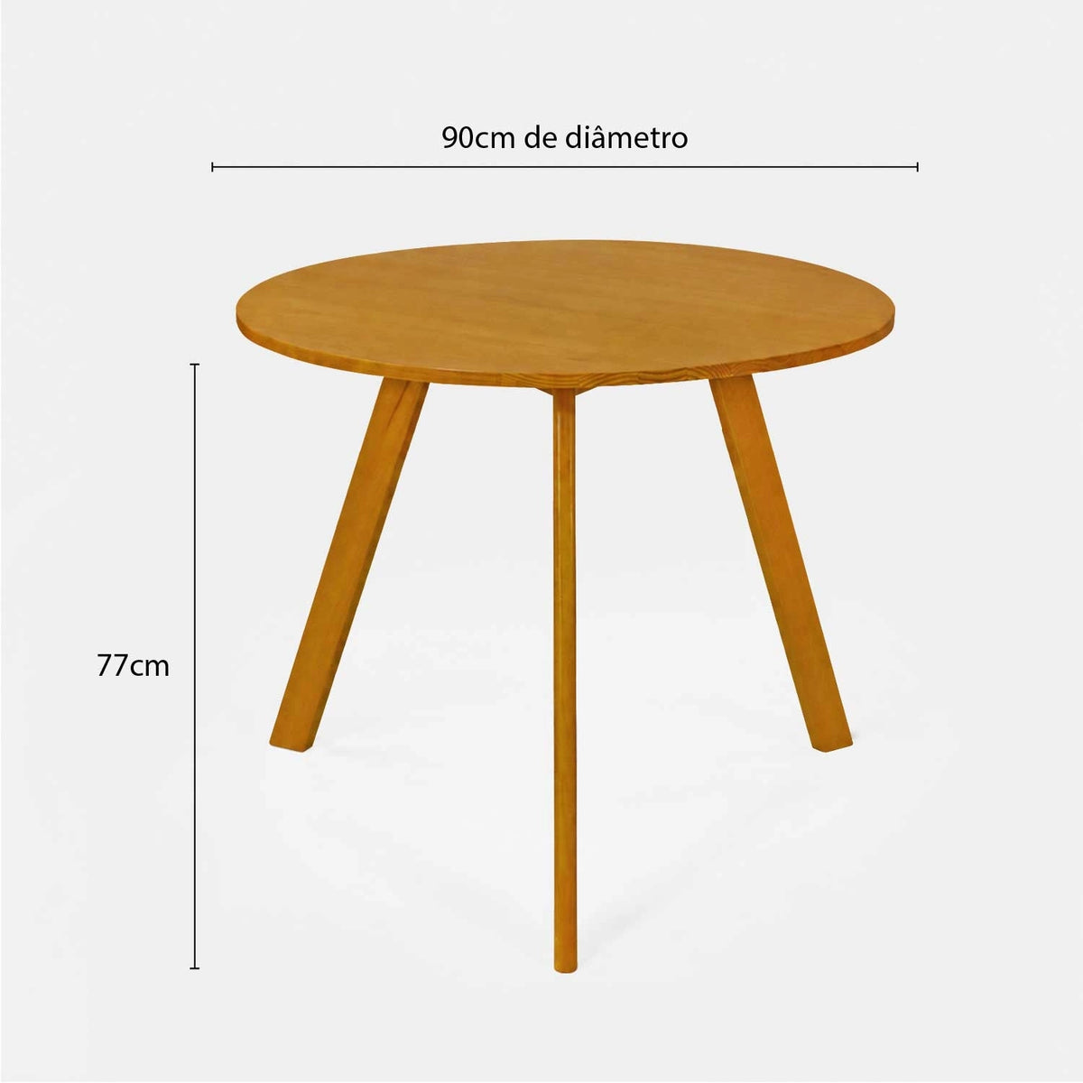 Conjunto Mesa de Jantar Origami Redonda com 3 Cadeiras Botões!