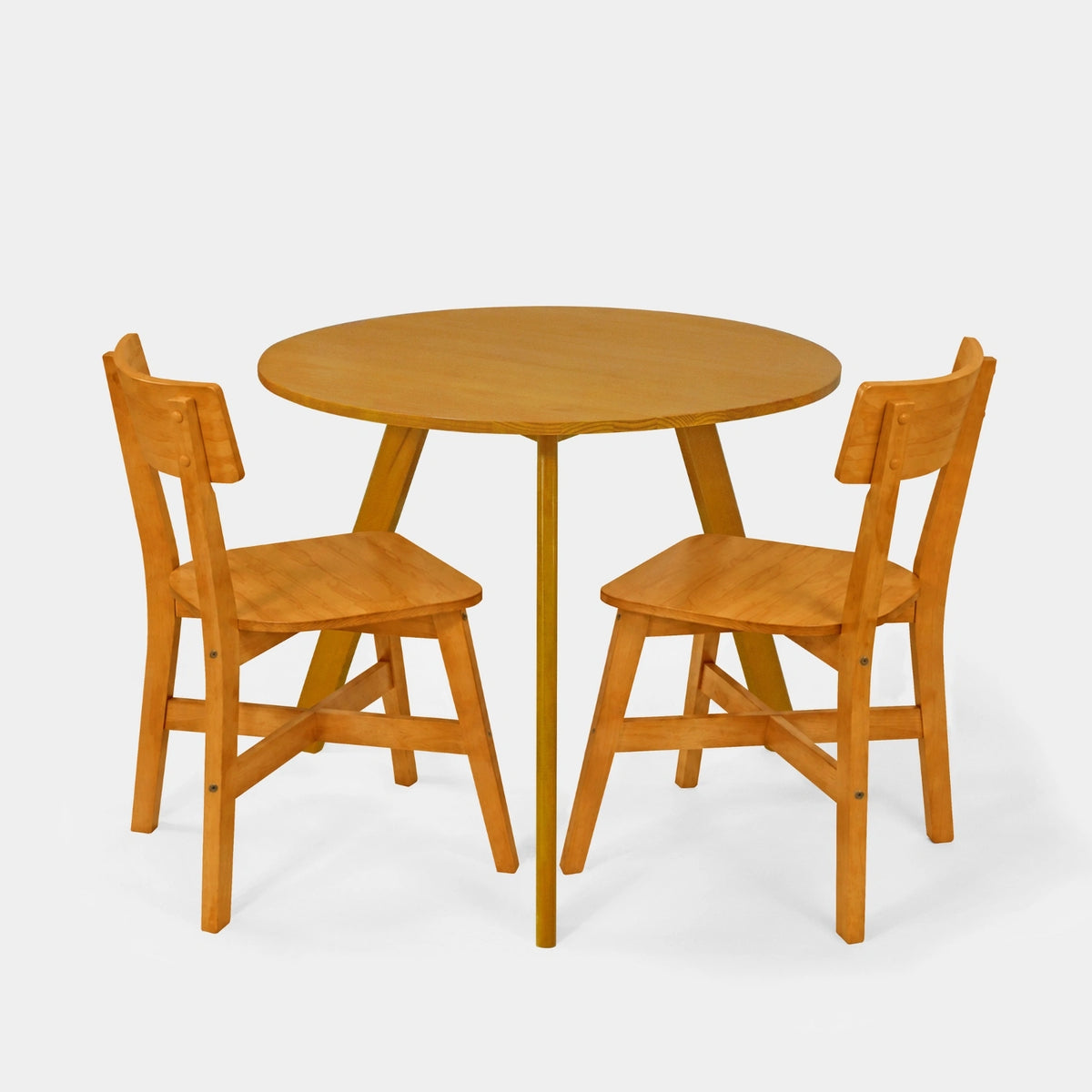 Conjunto Mesa de Jantar Origami Redonda com 2 Cadeiras Botões!