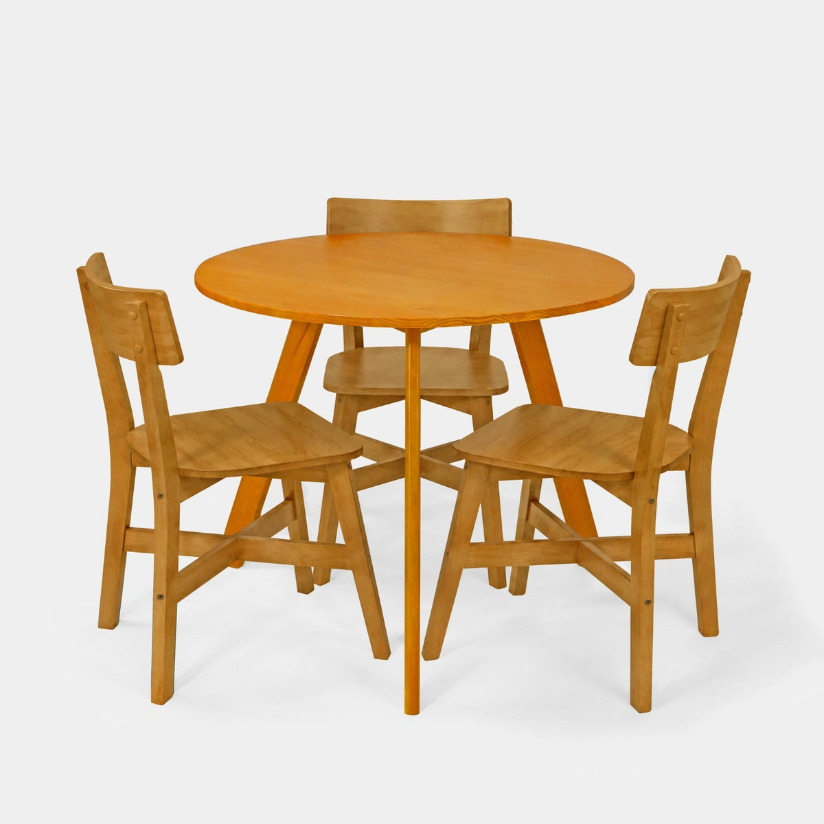 Conjunto Mesa de Jantar Origami Redonda com 3 Cadeiras Botões!
