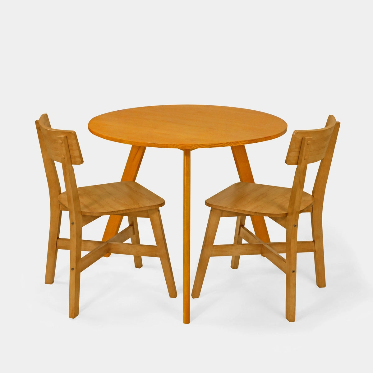 Conjunto Mesa de Jantar Origami Redonda com 2 Cadeiras Botões!
