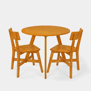 Conjunto Mesa de Jantar Origami Redonda com 2 Cadeiras Botões!