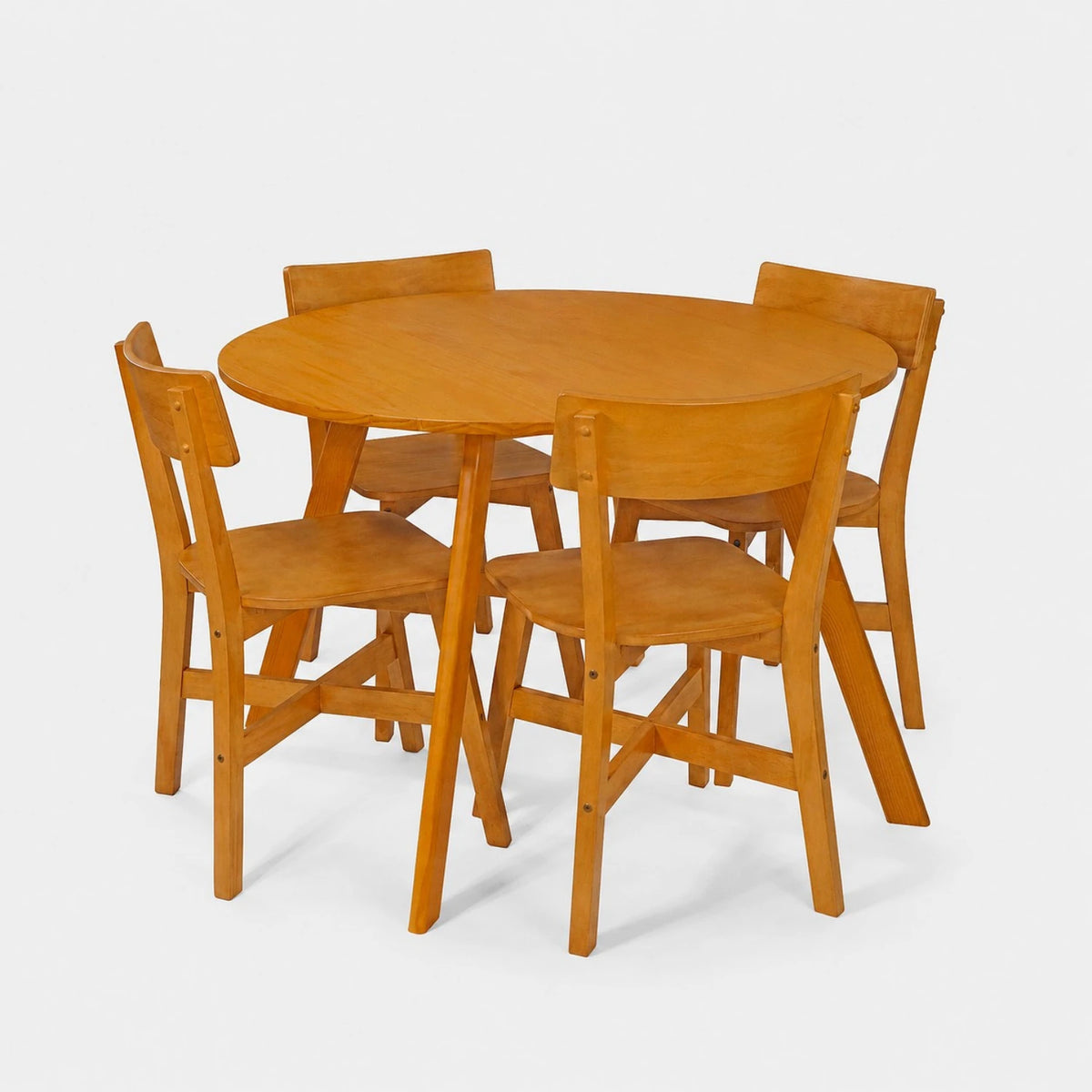 Conjunto Mesa de Jantar Origami Redonda com 4 Cadeiras Botões!