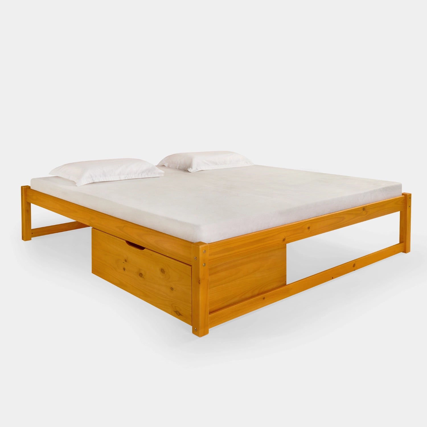 Cama de Madeira Morada Completa!