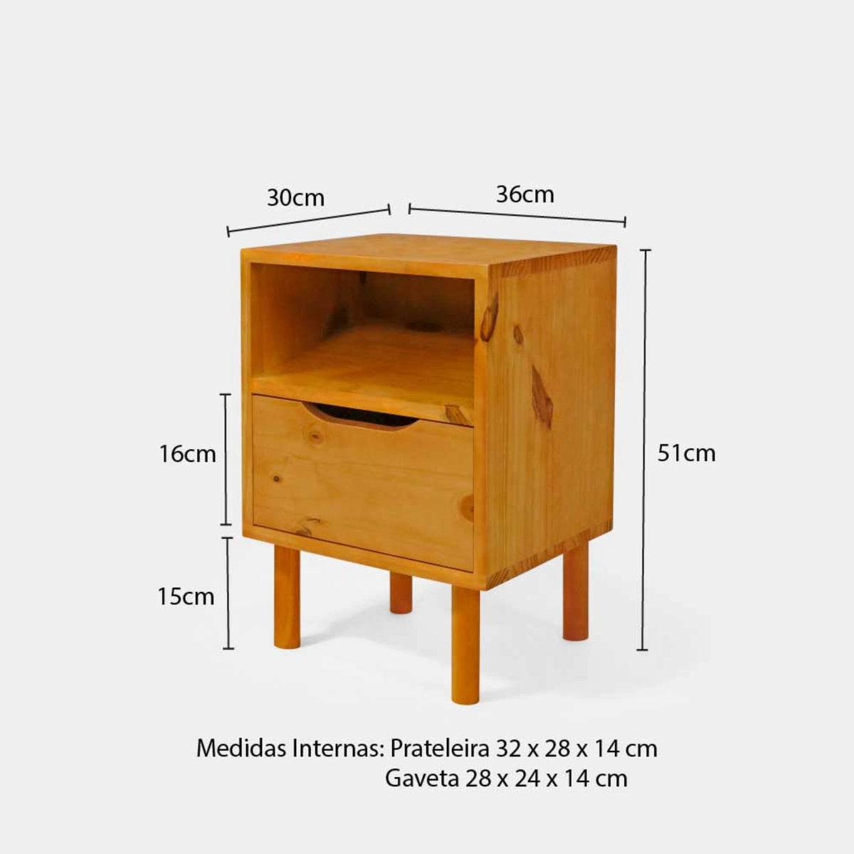 Mesa Lateral Gaveteiro com Pés Palitos!