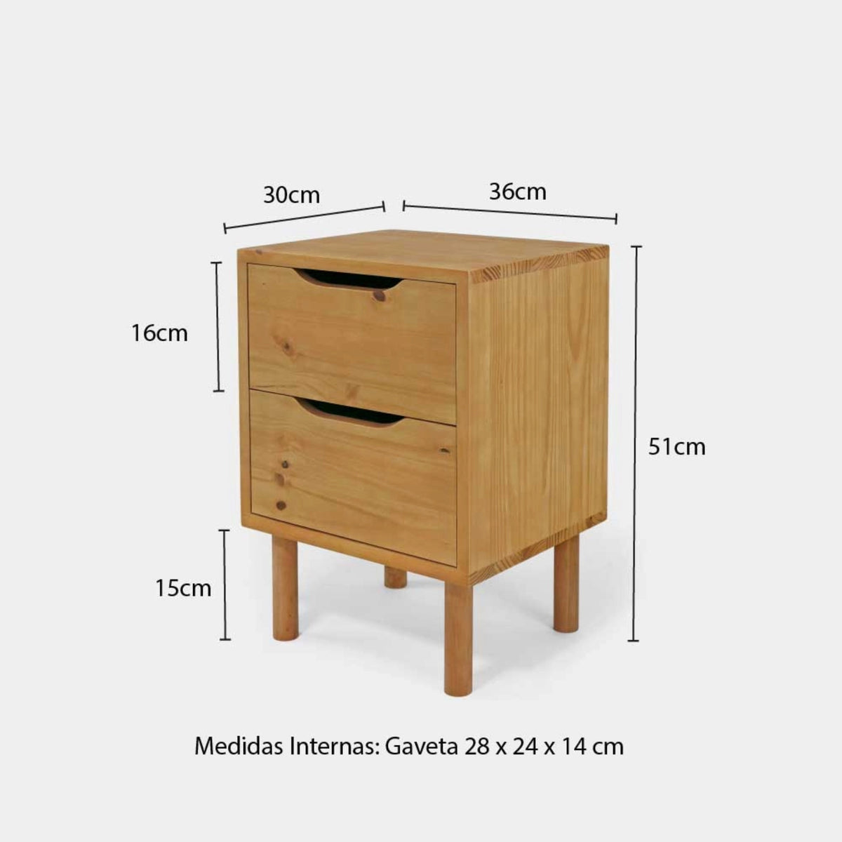 Mesa Lateral Gaveteiro com Pés Palitos!