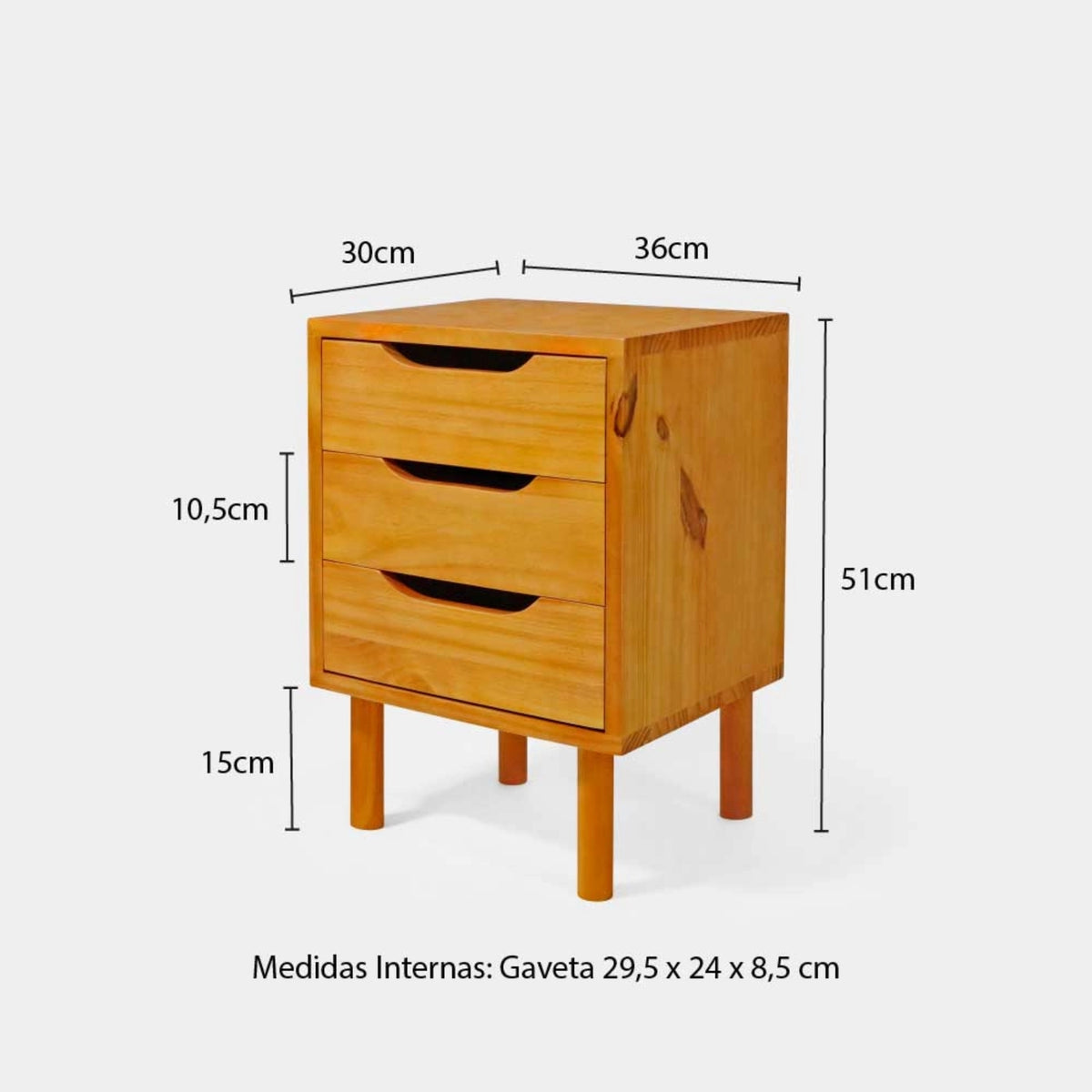 Mesa Lateral Gaveteiro com Pés Palitos!