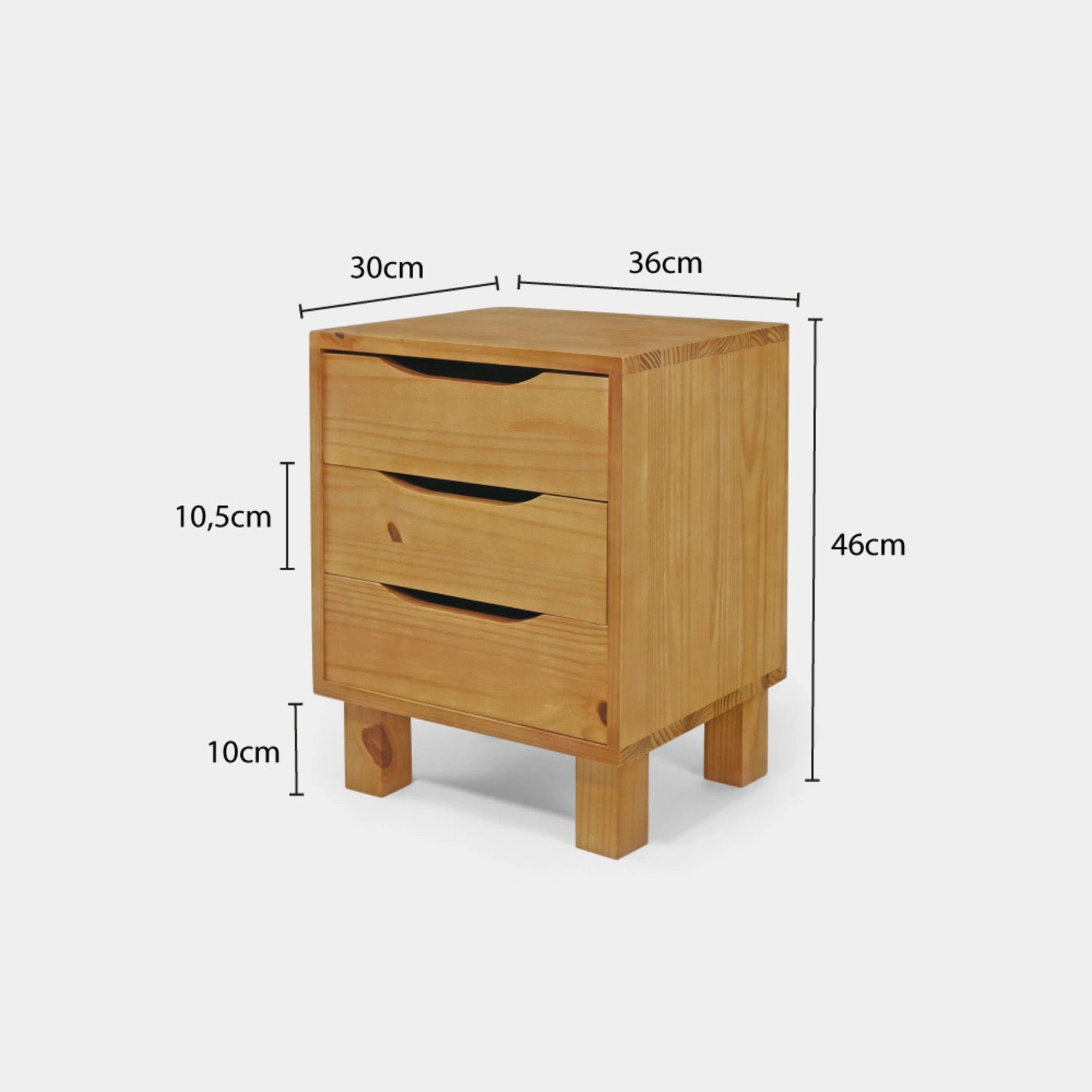 Mesa Lateral Gaveteiro com Pés Quadrados!