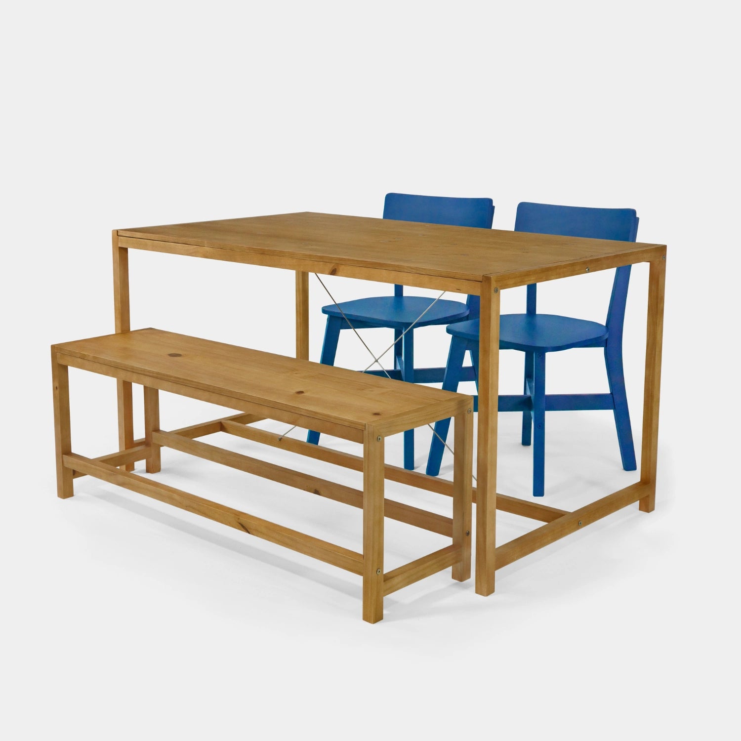 Conjunto Mesa de Jantar Loft com Banco e 2 Cadeiras Botões!