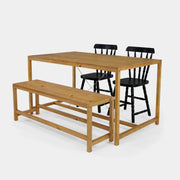 Conjunto Mesa de Jantar Loft com Banco e 2 Cadeiras Brasileiras!