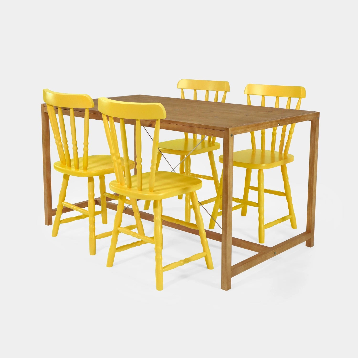 Conjunto Mesa de Jantar Loft com 4 Cadeiras Brasileiras!