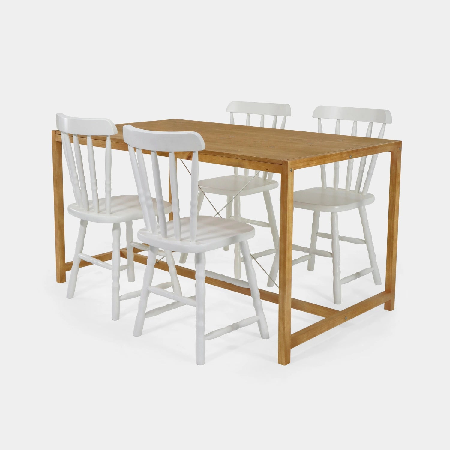Conjunto Mesa de Jantar Loft com 4 Cadeiras Brasileiras!