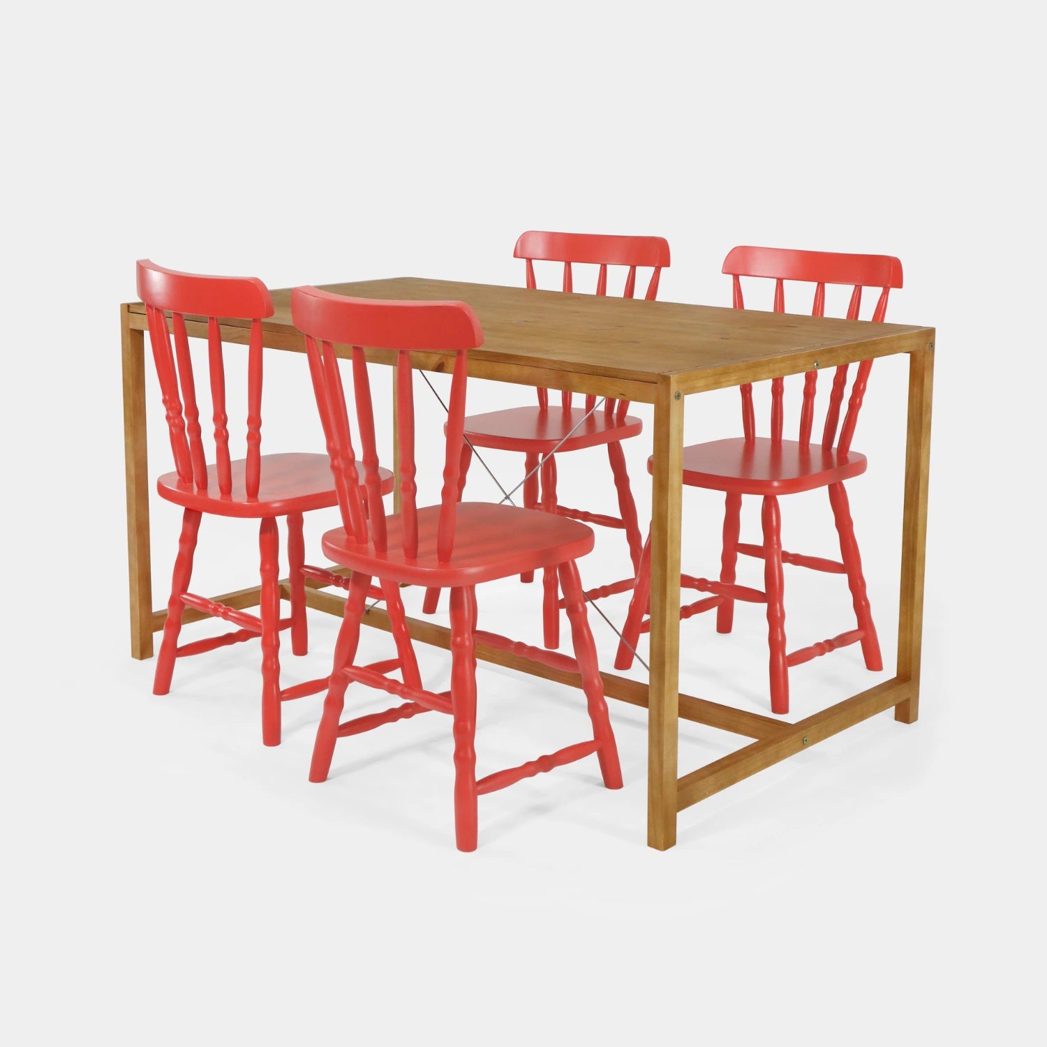 Conjunto Mesa de Jantar Loft com 4 Cadeiras Brasileiras!