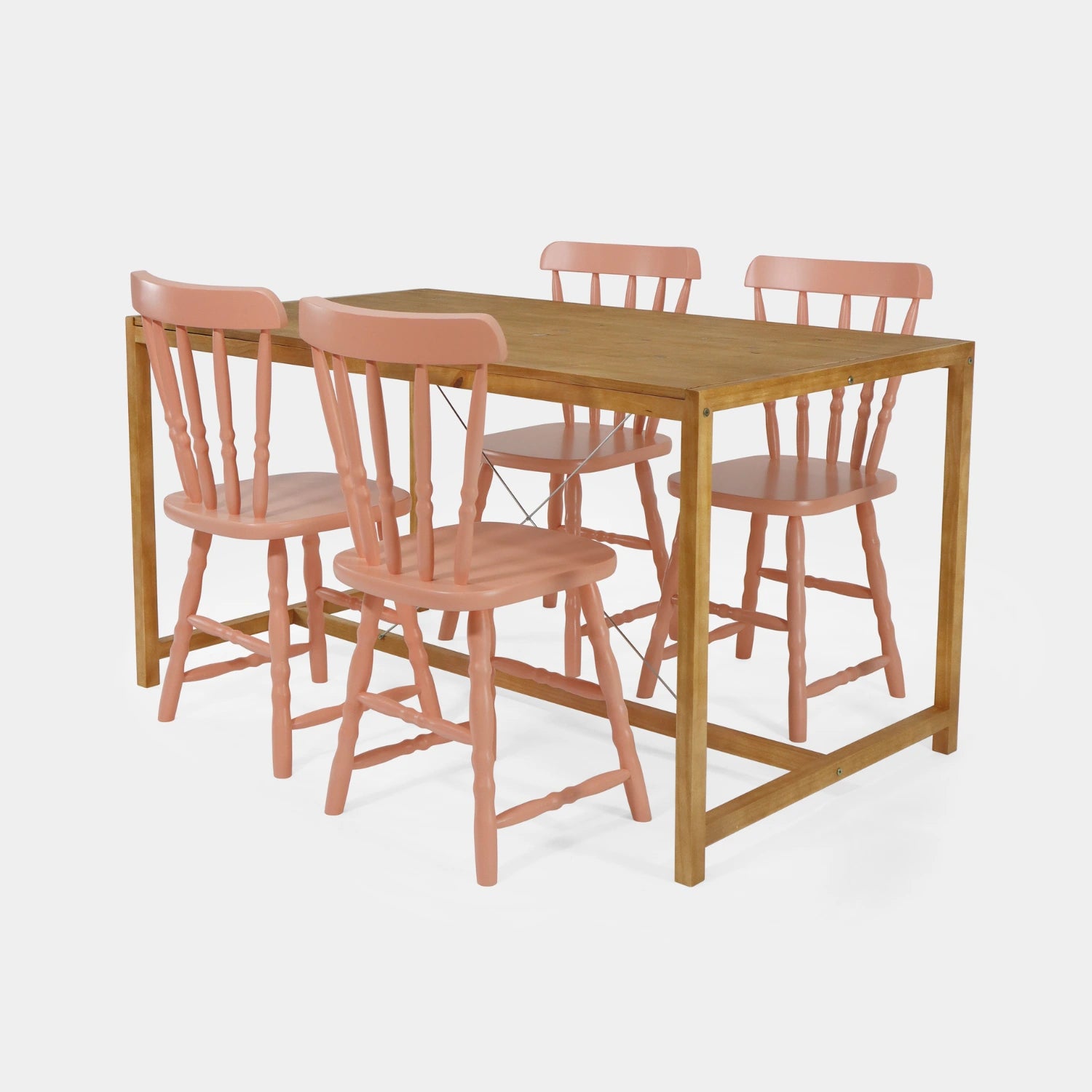 Conjunto Mesa de Jantar Loft com 4 Cadeiras Brasileiras!