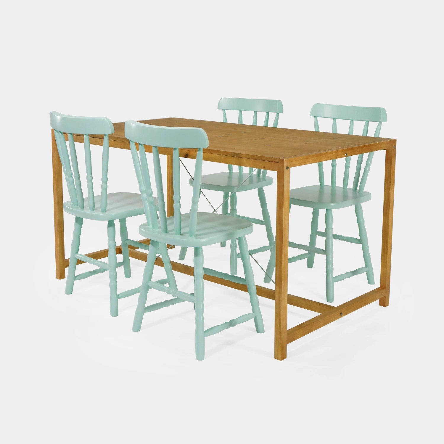 Conjunto Mesa de Jantar Loft com 4 Cadeiras Brasileiras!