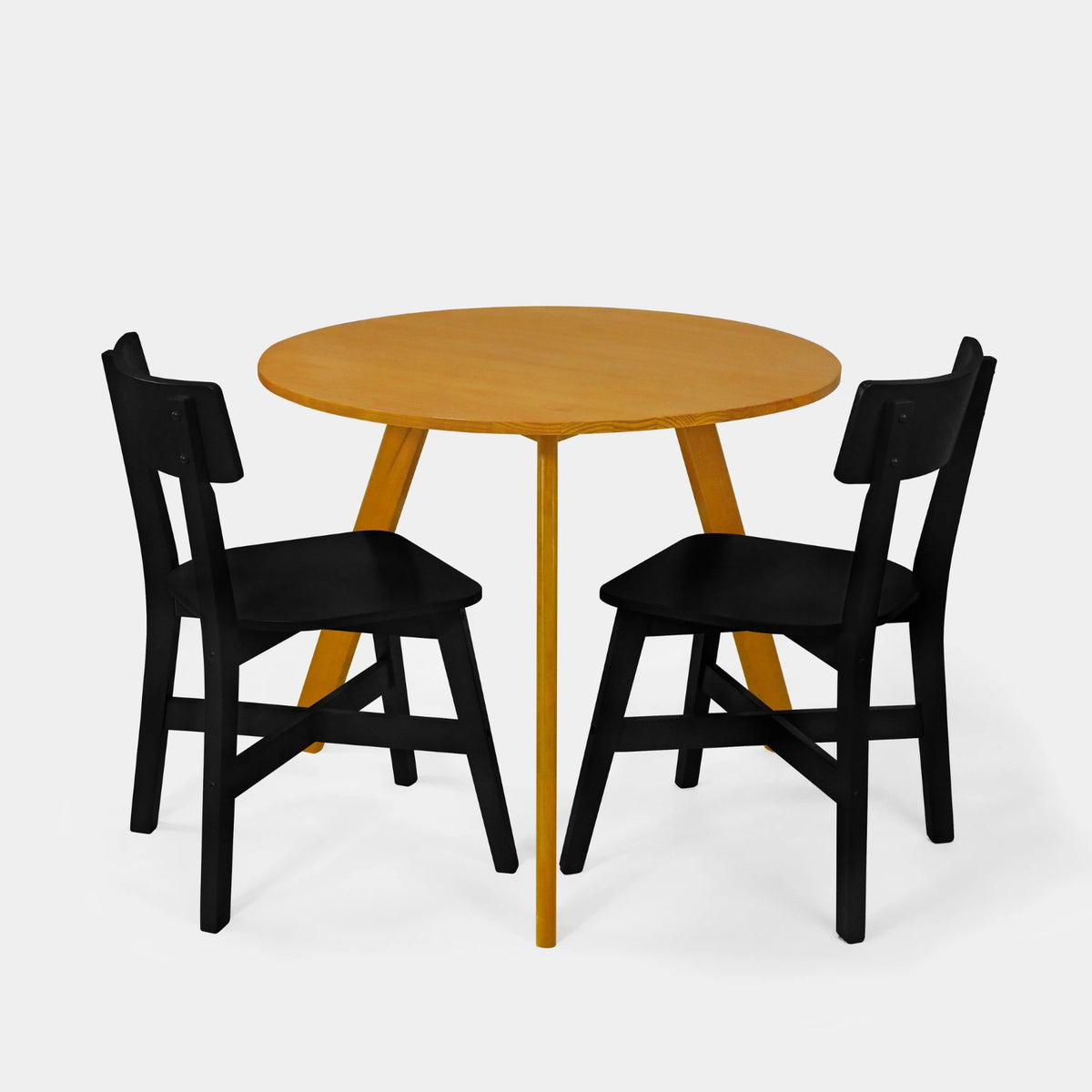 Conjunto Mesa de Jantar Origami Redonda com 2 Cadeiras Botões!
