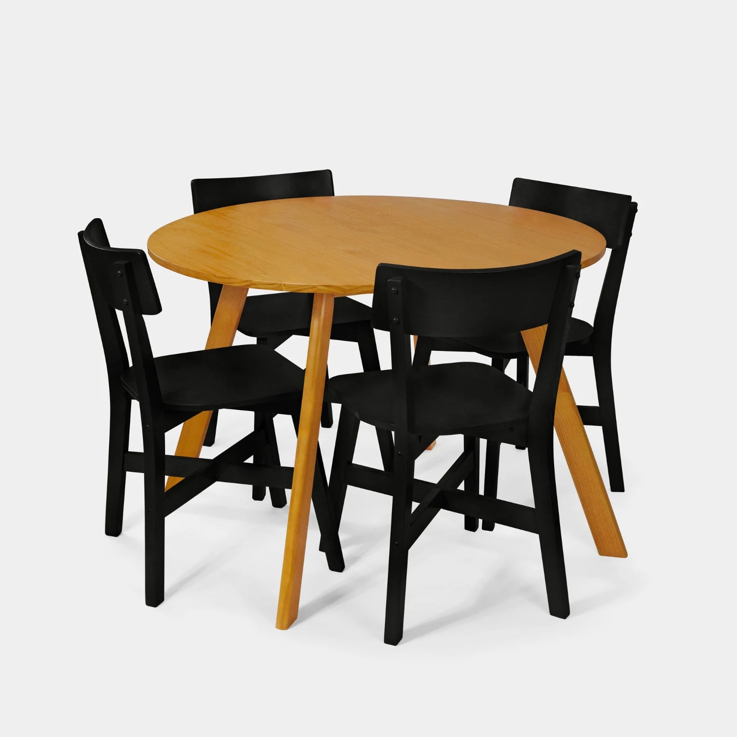 Conjunto Mesa de Jantar Origami Redonda com 4 Cadeiras Botões!