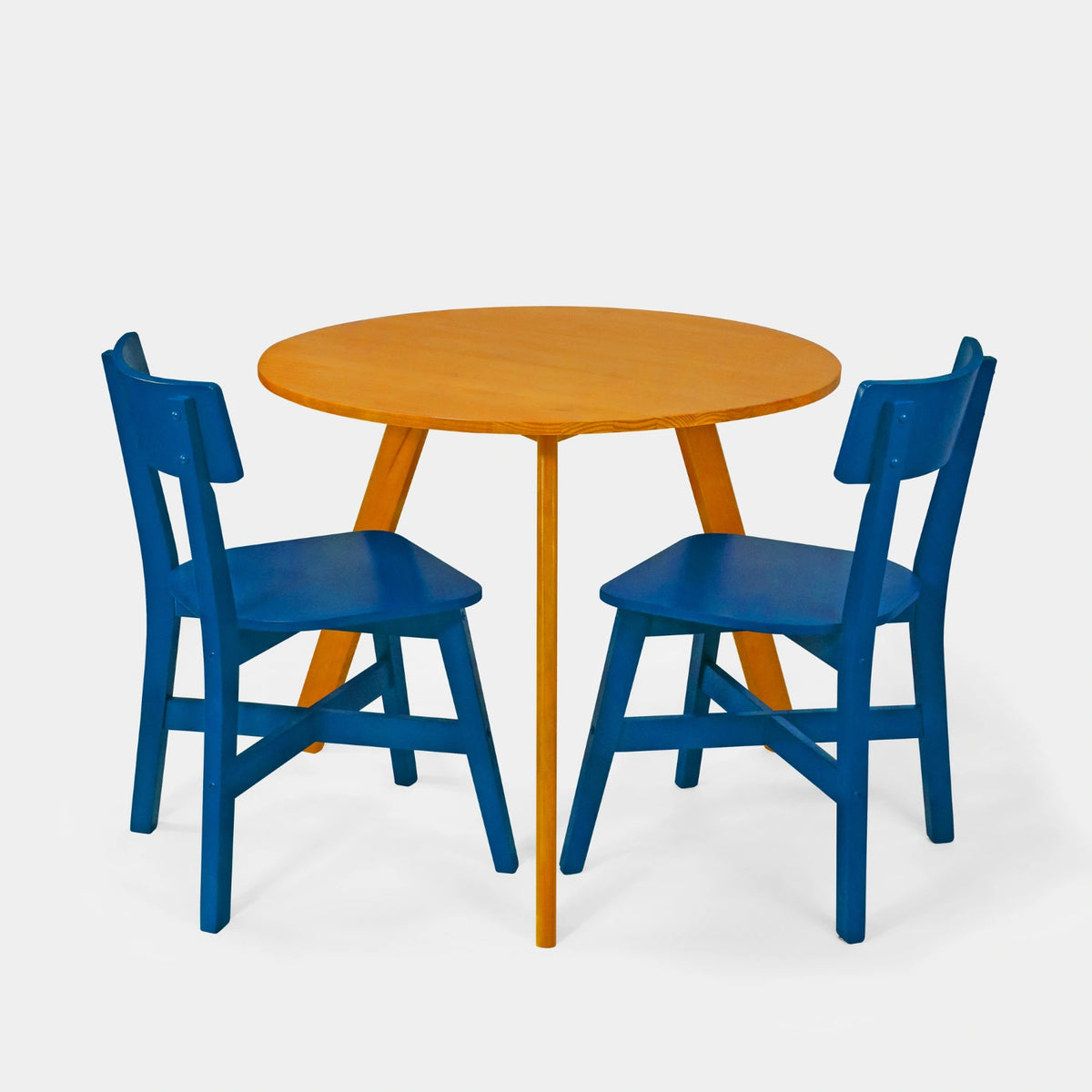 Conjunto Mesa de Jantar Origami Redonda com 2 Cadeiras Botões!