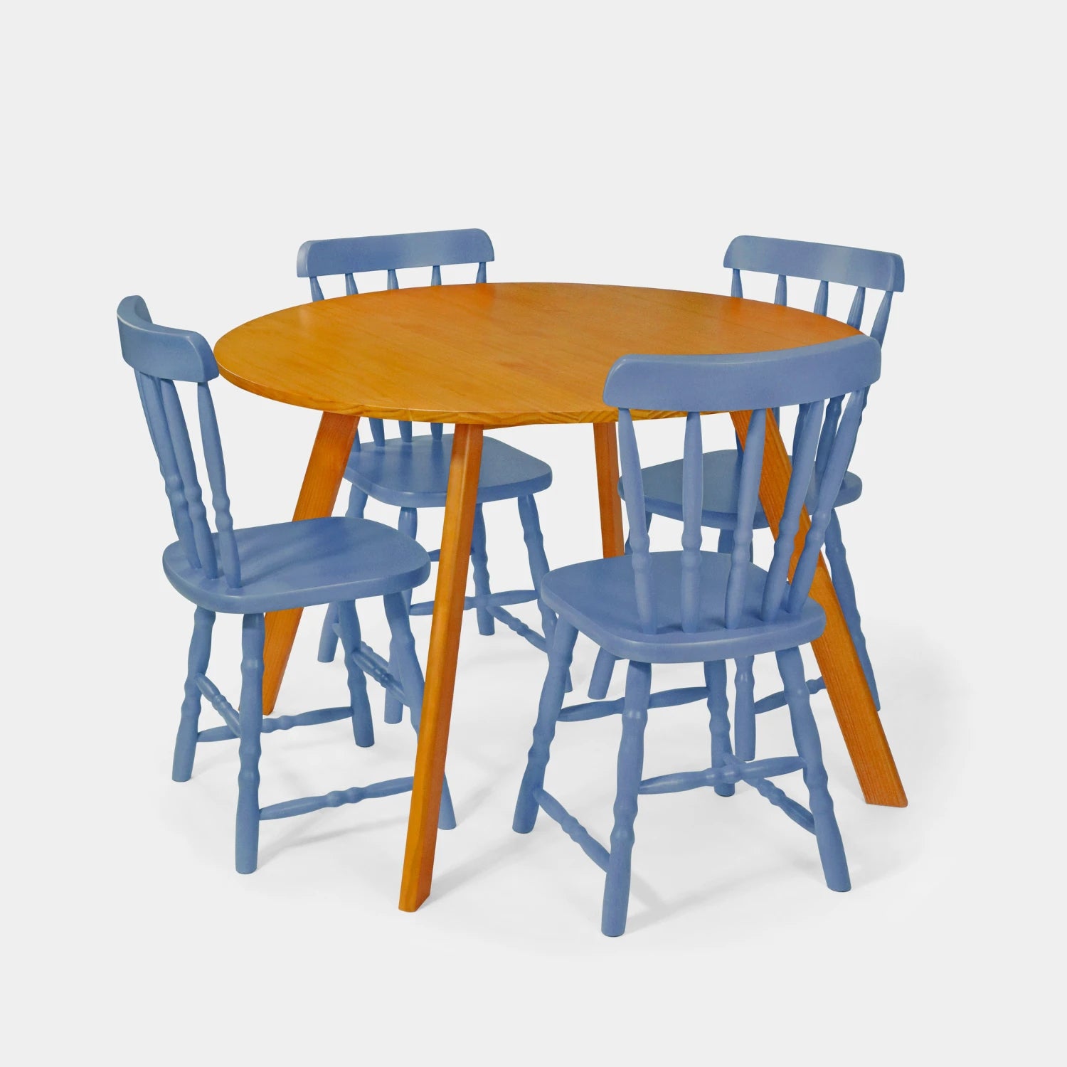 Conjunto Mesa de Jantar Origami Redonda com 4 Cadeiras Brasileiras!