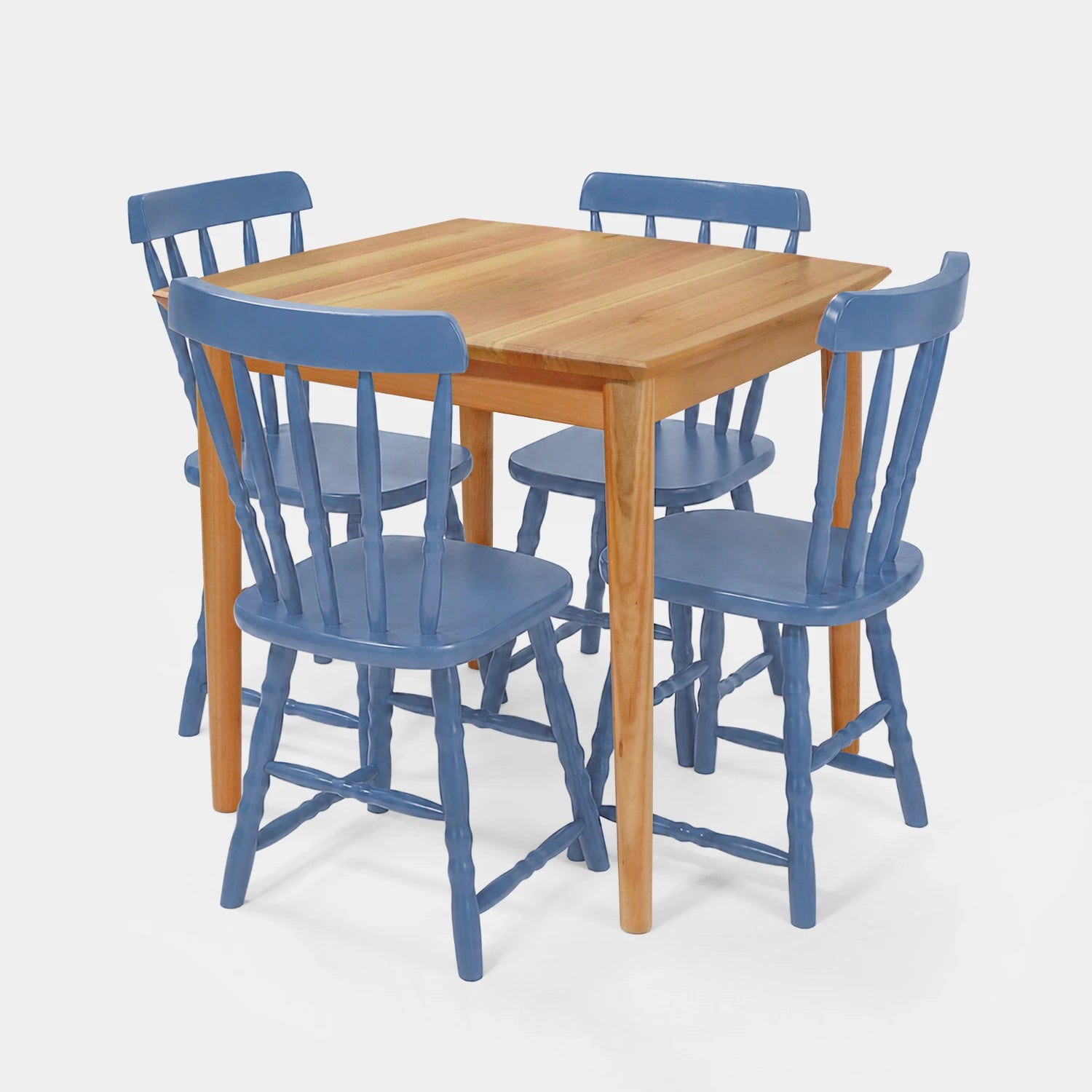 Conjunto Mesa de Jantar Zen Quadrada com 4 Cadeiras Brasileiras!