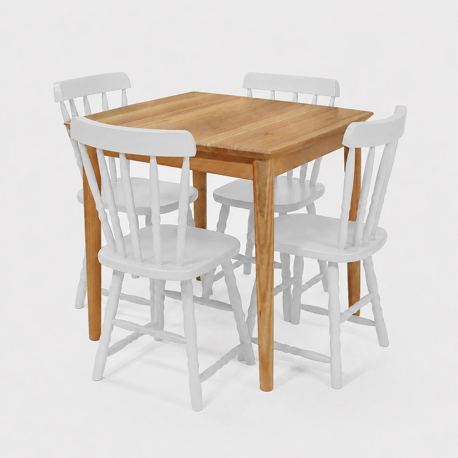 Conjunto Mesa de Jantar Zen Quadrada com 4 Cadeiras Brasileiras!