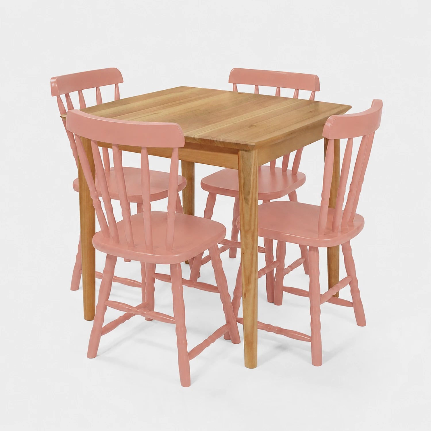 Conjunto Mesa de Jantar Zen Quadrada com 4 Cadeiras Brasileiras!