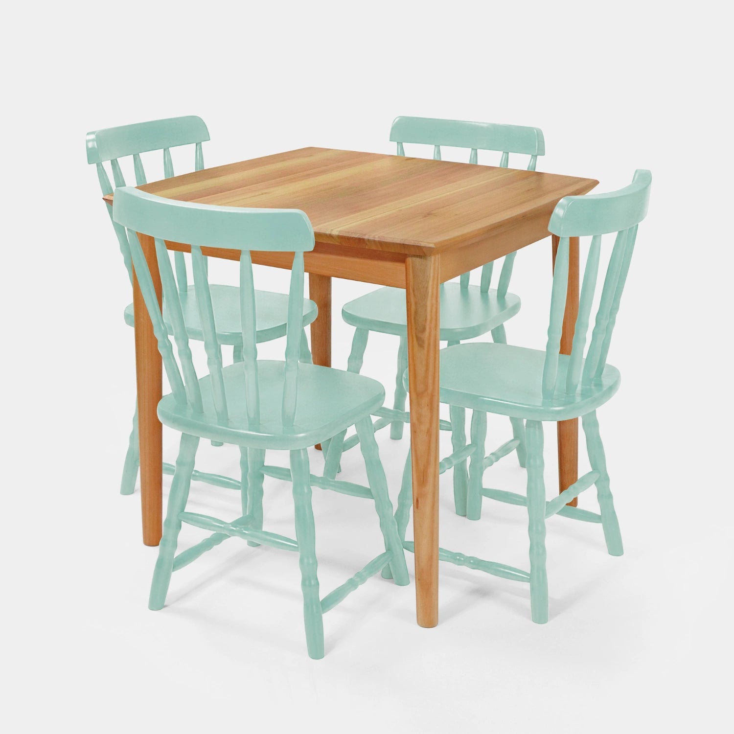 Conjunto Mesa de Jantar Zen Quadrada com 4 Cadeiras Brasileiras!