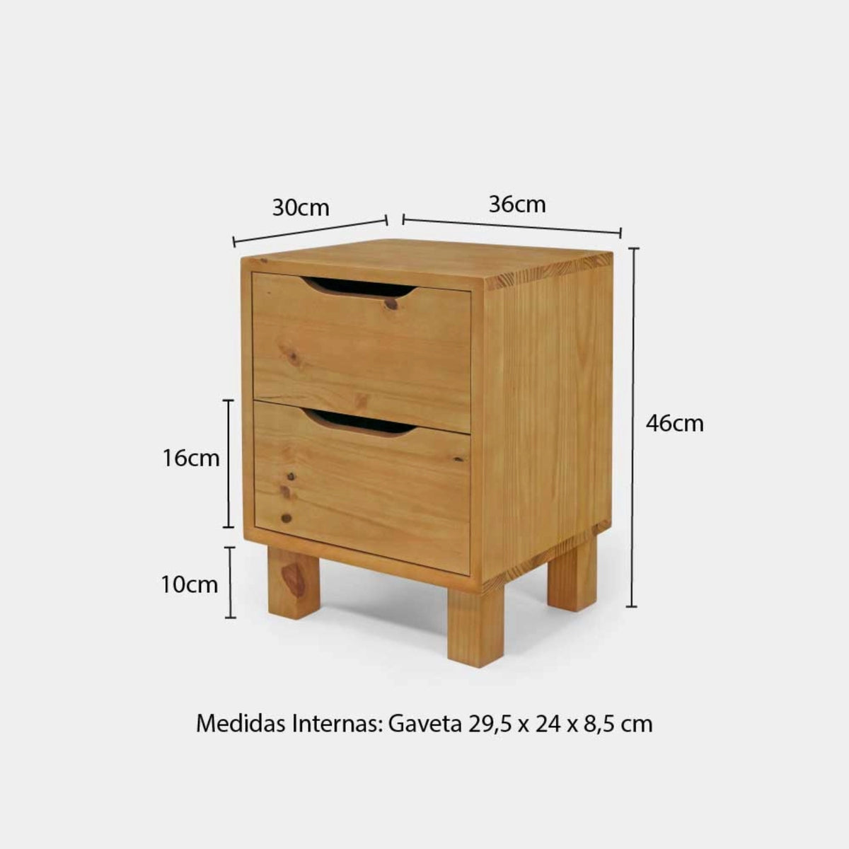 Mesa Lateral Gaveteiro com Pés Quadrados!