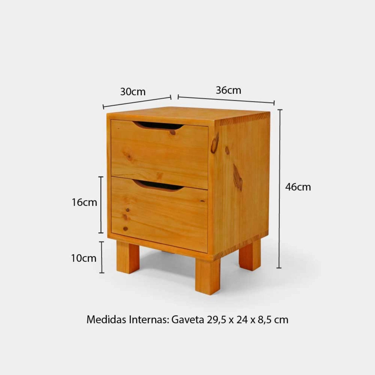 Mesa Lateral Gaveteiro com Pés Quadrados!