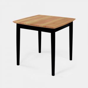 Mesa de Jantar Zen 80x80 Eucalipto e Preto!